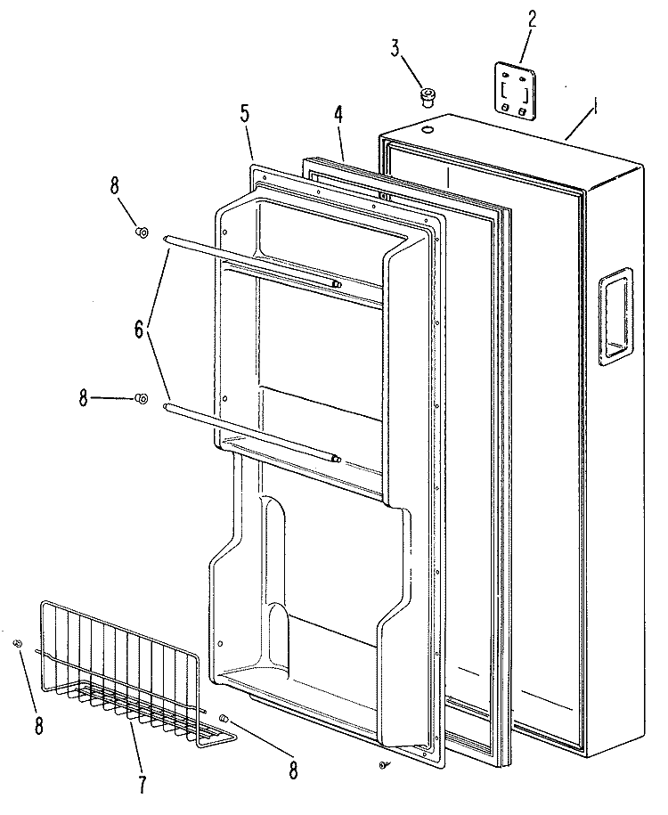 Section Diagram and Parts List for TA5SJC  General Electric Refrigerator