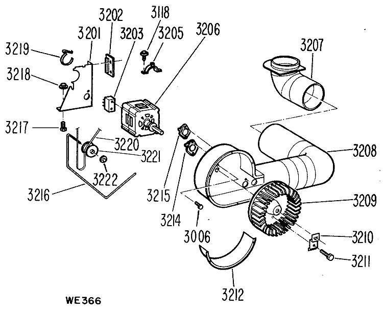 Section Diagram and Parts List for DDP1380GDM  General Electric Dryer