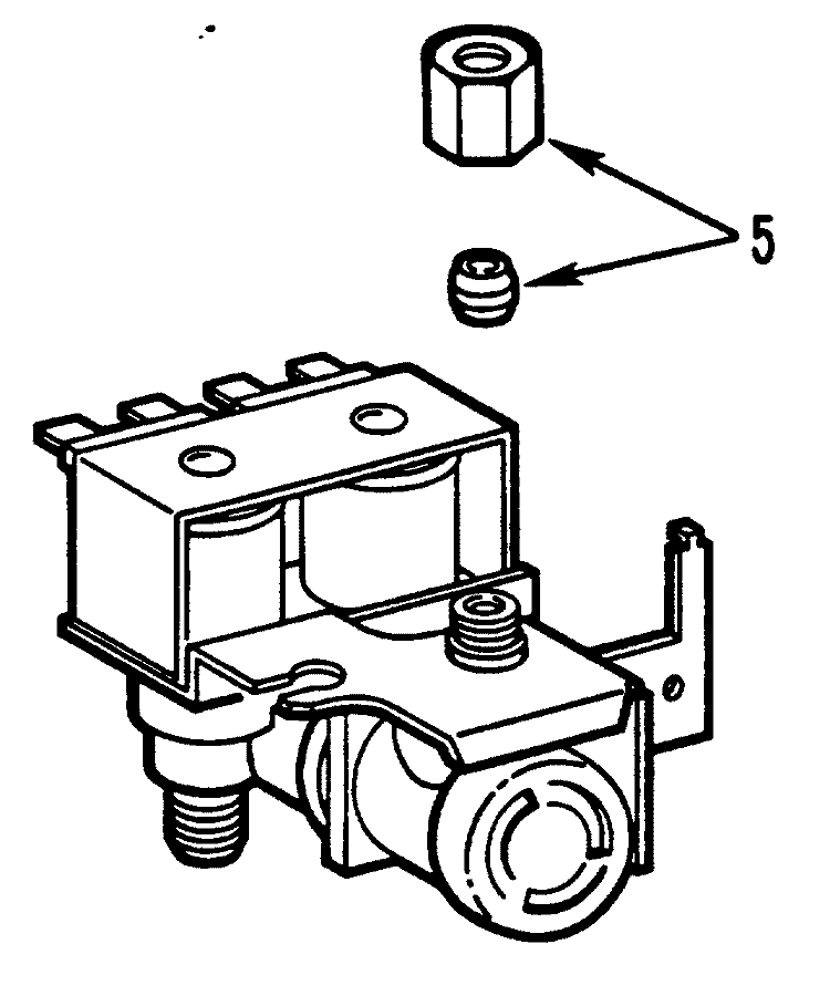 WATER VALVE ASSEMBLY Diagram and Parts List for WR57X0098  General Electric Water Filter System
