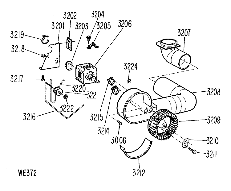 Section Diagram and Parts List for DDP1375GEM  General Electric Dryer