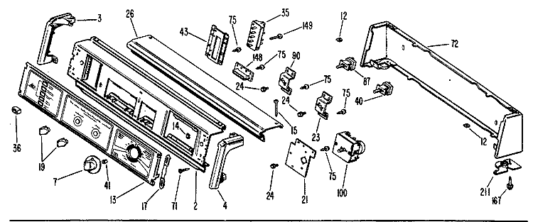 Section Diagram and Parts List for DDE7608MBL  General Electric Dryer
