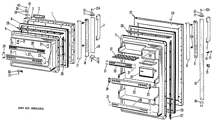 Section Diagram and Parts List for CTF16EAB  Hotpoint Refrigerator