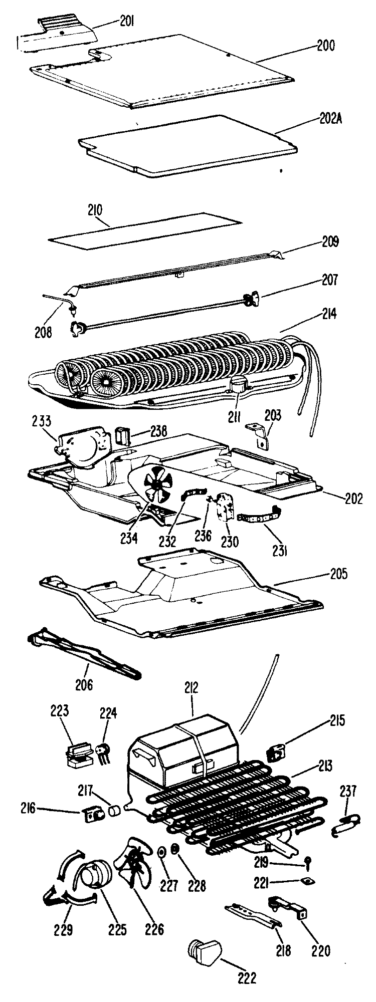 Section Diagram and Parts List for CTF21GAB  Hotpoint Refrigerator