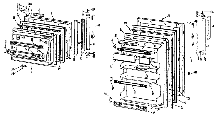 Section Diagram and Parts List for CTF18CAB  Hotpoint Refrigerator