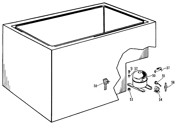 Section Diagram and Parts List for FH15CAB  Hotpoint Freezer
