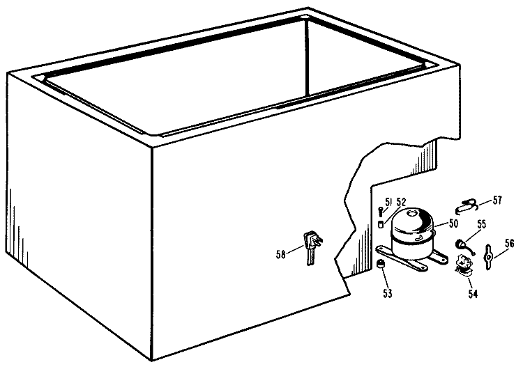 Section Diagram and Parts List for FH20CAB  Hotpoint Freezer