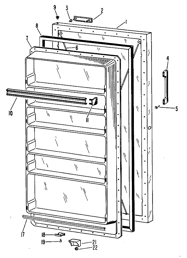 Section Diagram and Parts List for FV13CAB  Hotpoint Freezer