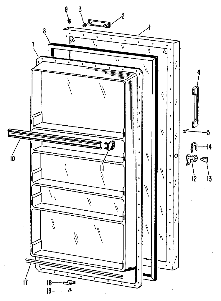 Section Diagram and Parts List for FVF16EAB  Hotpoint Freezer