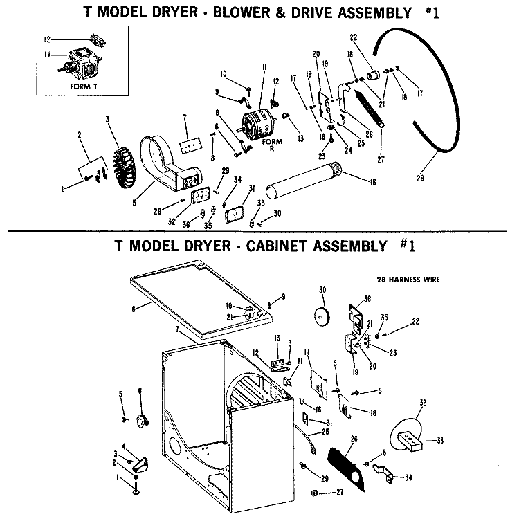 BLOWER & DRIVE ASSEMBLY #1 Diagram and Parts List for DLL2880TA  Hotpoint Dryer