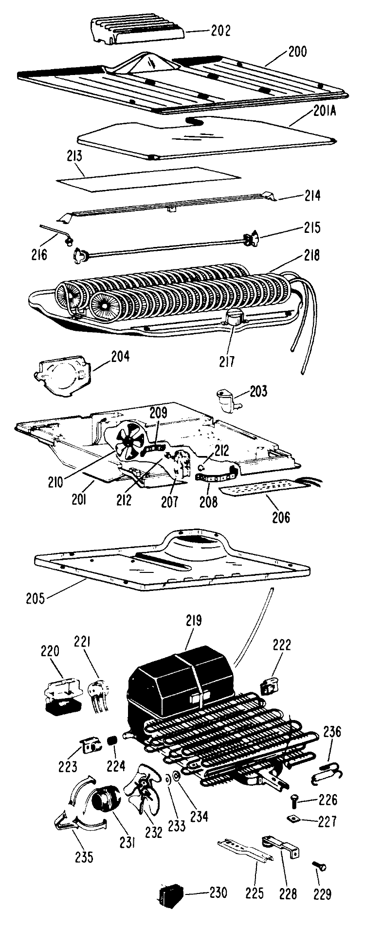 Section Diagram and Parts List for CTF16CAD  Hotpoint Refrigerator