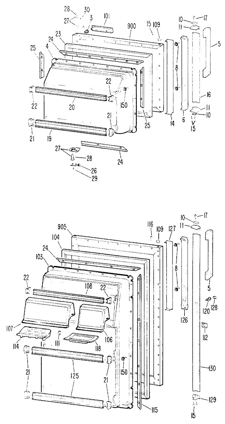 Section Diagram and Parts List for CTF19EBBR  Hotpoint Refrigerator