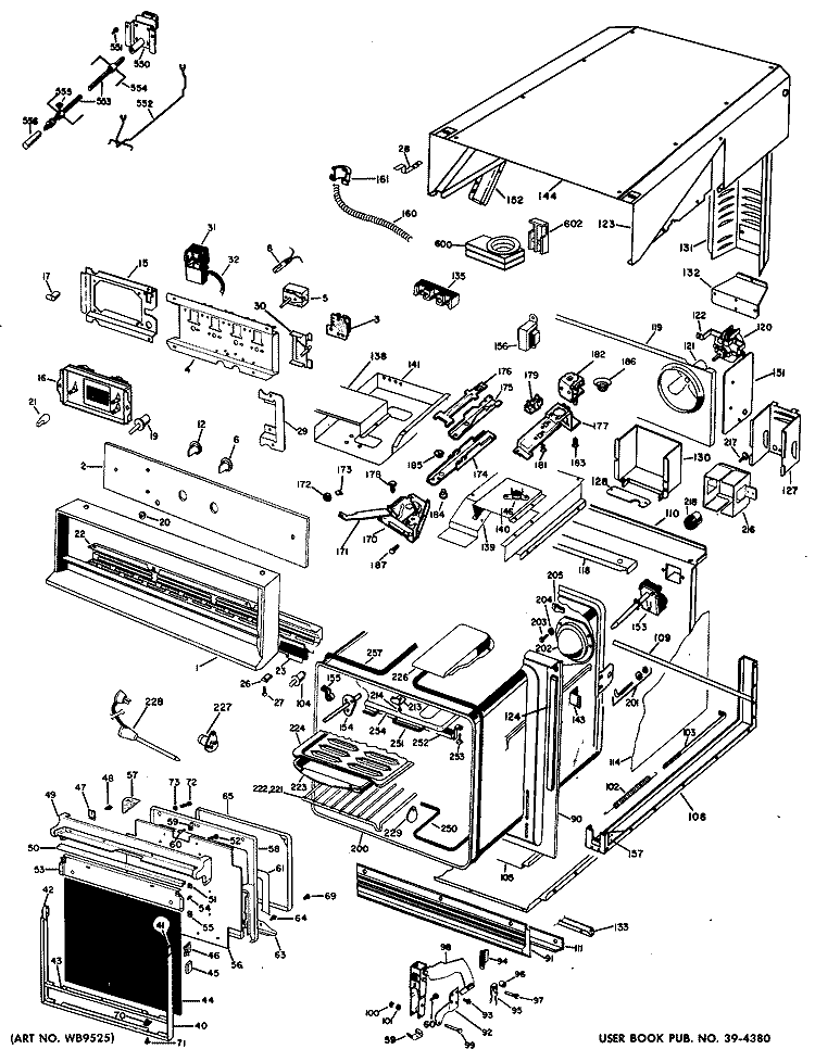 Section Diagram and Parts List for RJ745G*T6  Hotpoint Wall Oven