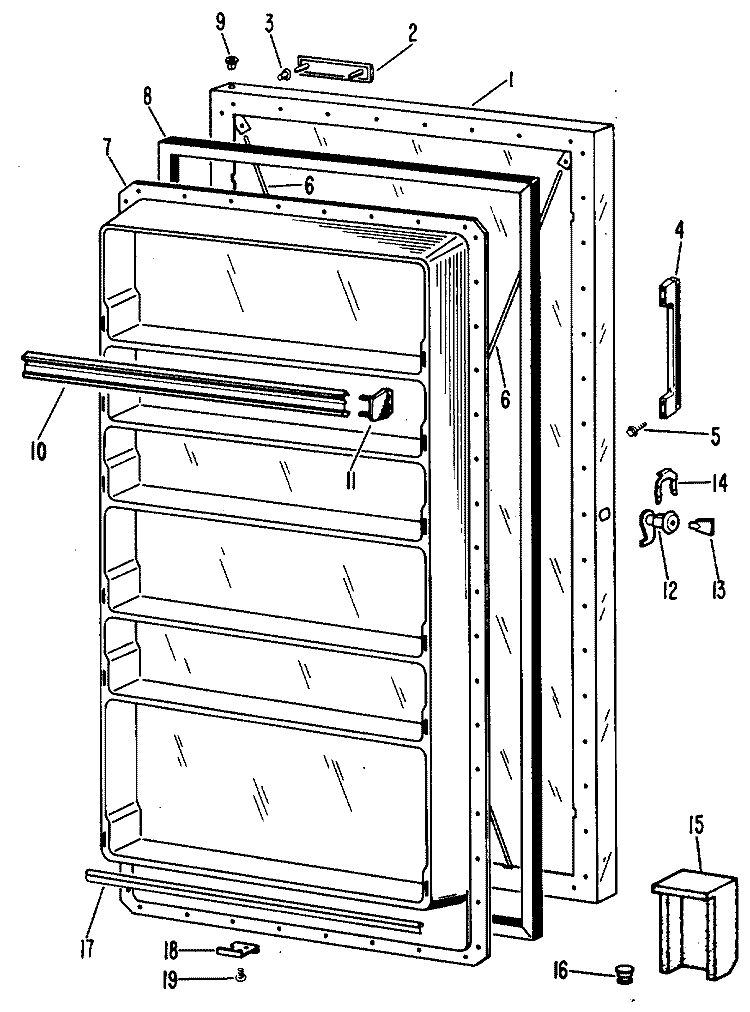 Section Diagram and Parts List for FV21CAD  Hotpoint Freezer