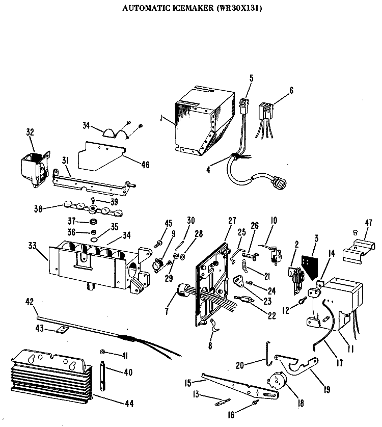 Section Diagram and Parts List for CSF24KMB  Hotpoint Refrigerator