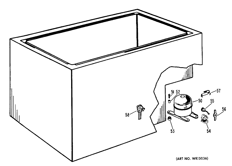 Section Diagram and Parts List for FH20CCC  Hotpoint Freezer