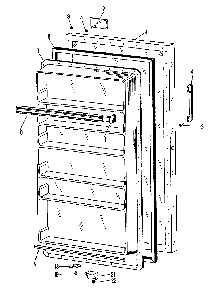 Section Diagram and Parts List for FV13CCB  Hotpoint Freezer