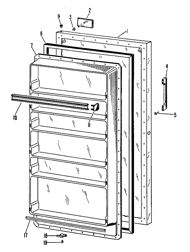 Section Diagram and Parts List for FV10CCB  Hotpoint Freezer