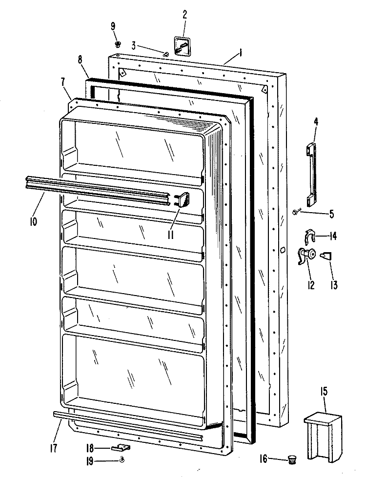 Section Diagram and Parts List for FV19CCC  Hotpoint Freezer