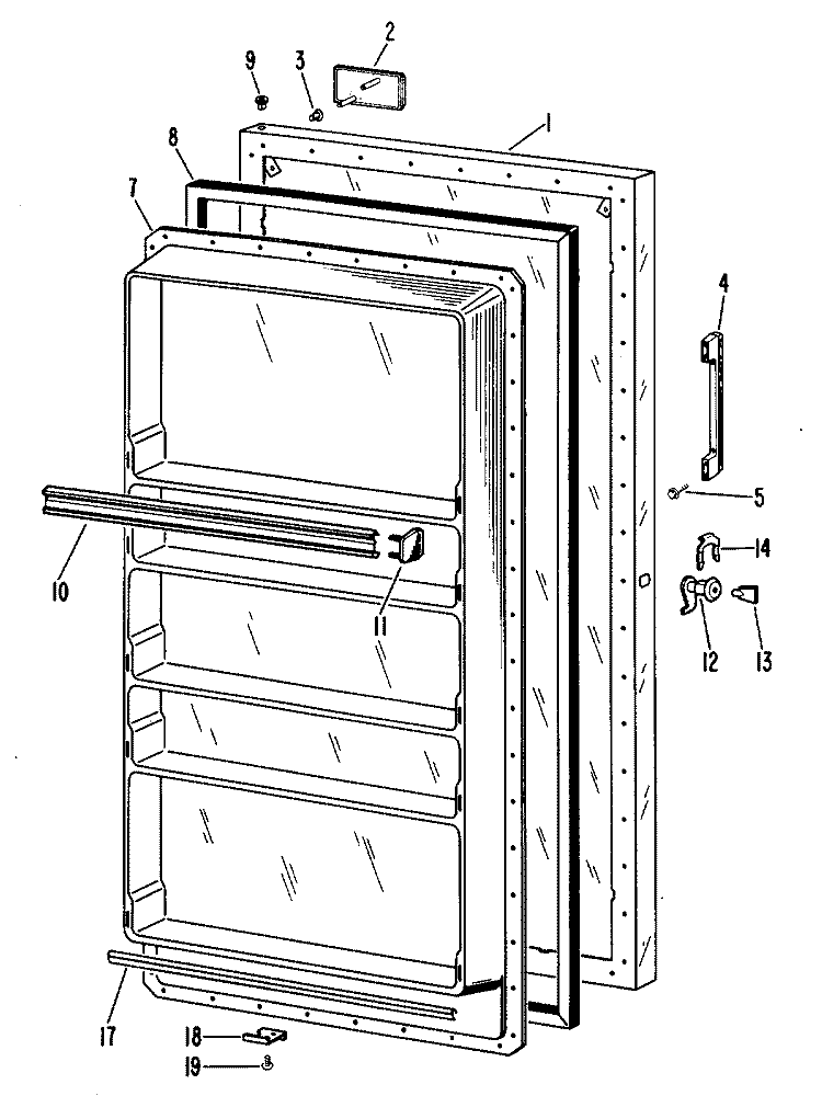 Section Diagram and Parts List for FVF16ECC  Hotpoint Freezer