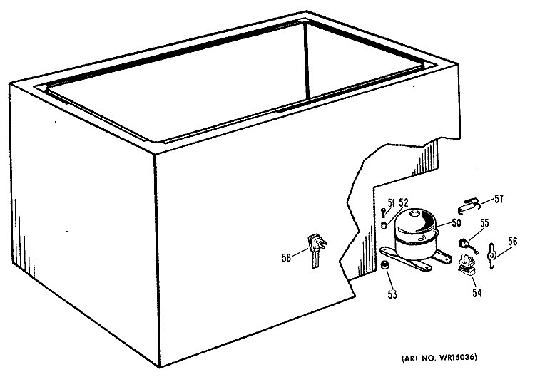 Section Diagram and Parts List for FH15CFB  Hotpoint Freezer