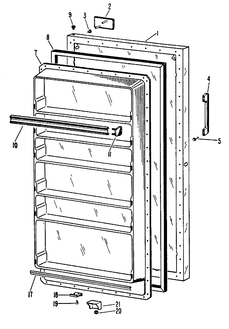 Section Diagram and Parts List for FV13CFB  Hotpoint Freezer