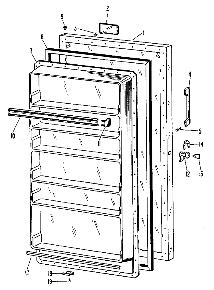 Section Diagram and Parts List for FV16CFB  Hotpoint Freezer