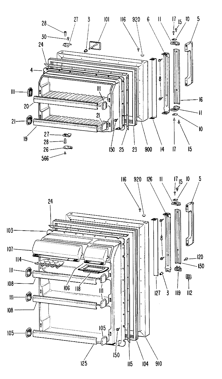 Section Diagram and Parts List for CTX18CGRL  Hotpoint Refrigerator