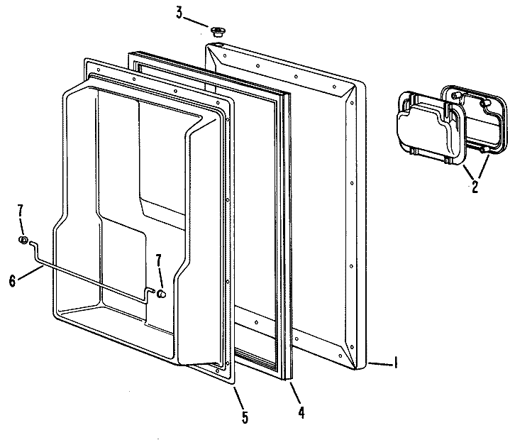 Section Diagram and Parts List for SSD2CGC  Hotpoint Refrigerator