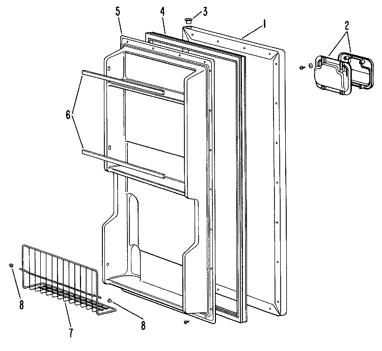 Section Diagram and Parts List for SSD4CGC  Hotpoint Refrigerator