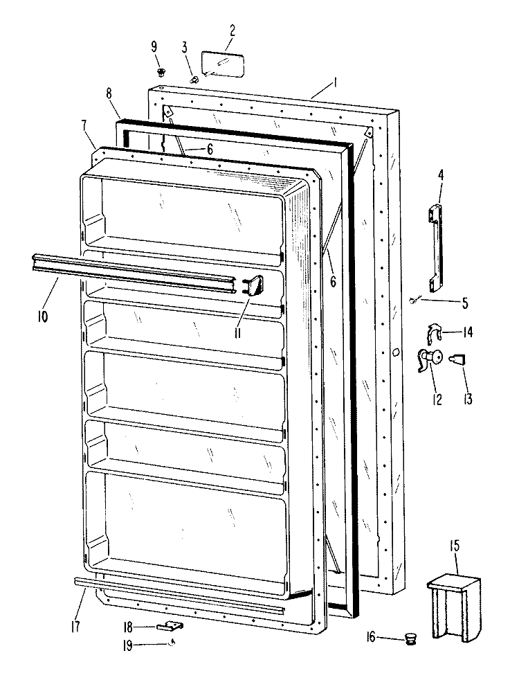 Section Diagram and Parts List for FV21CJB  Hotpoint Freezer
