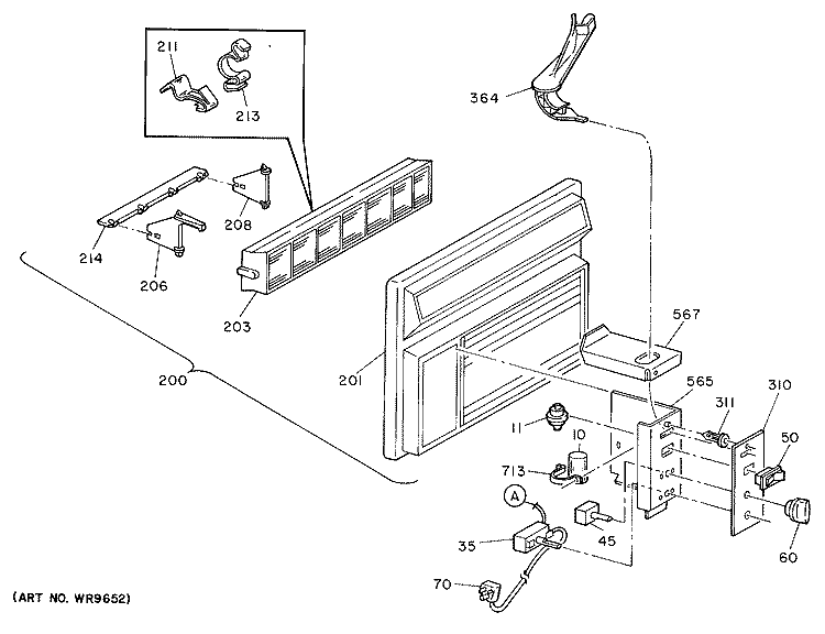 Section Diagram and Parts List for KCM08FAX1  Hotpoint Air Conditioner