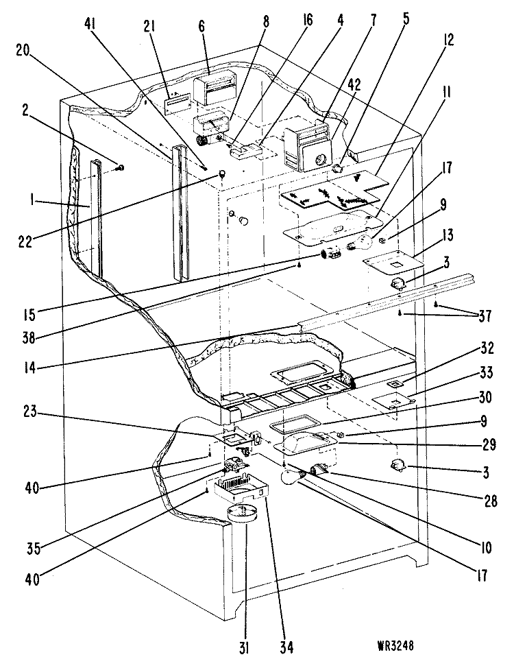 Section Diagram and Parts List for CCX20GJB  General Electric Refrigerator
