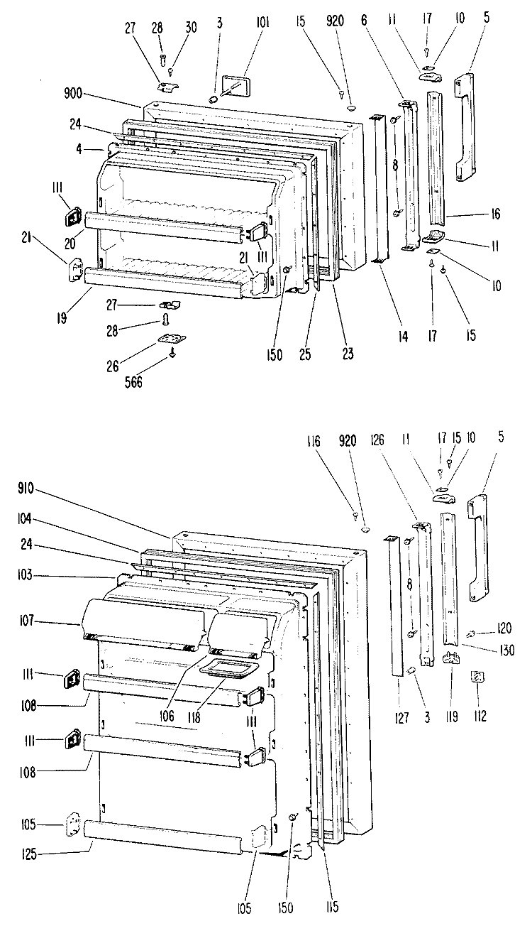 Section Diagram and Parts List for CTX20EJBR  Hotpoint Refrigerator