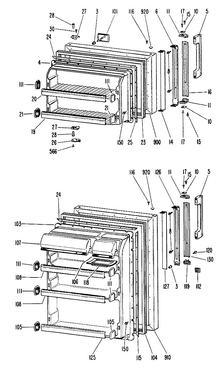 Section Diagram and Parts List for CTX18AJB  Hotpoint Refrigerator