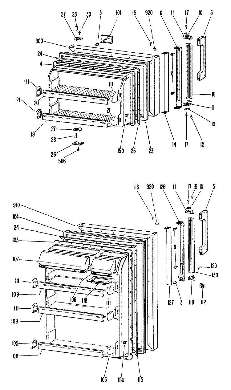 Section Diagram and Parts List for CTX18EJB  Hotpoint Refrigerator
