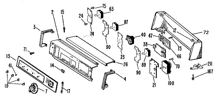 Section Diagram and Parts List for DRB2885KBL  General Electric Dryer