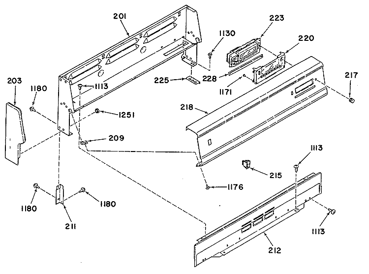 Section Diagram and Parts List for 14788L0  General Electric Range