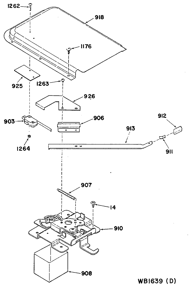 Section Diagram and Parts List for 24688B0  General Electric Range