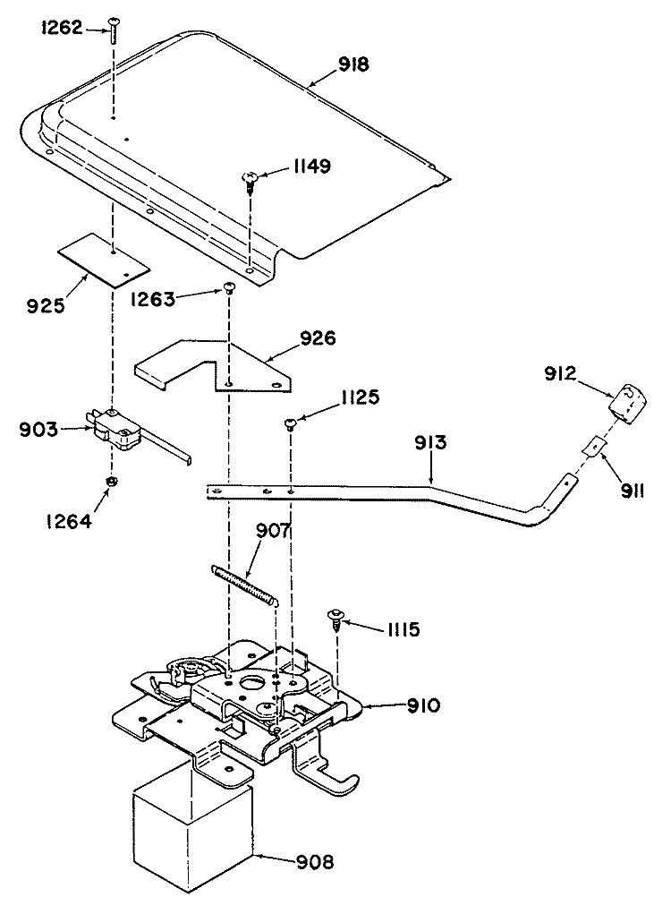 Section Diagram and Parts List for L3B325G0L0  General Electric Range