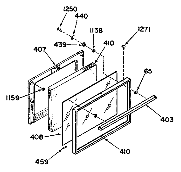 Section Diagram and Parts List for L3B130G0L0  General Electric Range