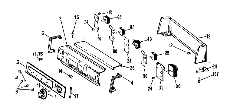 Section Diagram and Parts List for DRB2885MBL  General Electric Dryer