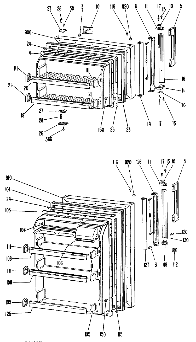 Section Diagram and Parts List for CTX18LHCR  Hotpoint Refrigerator