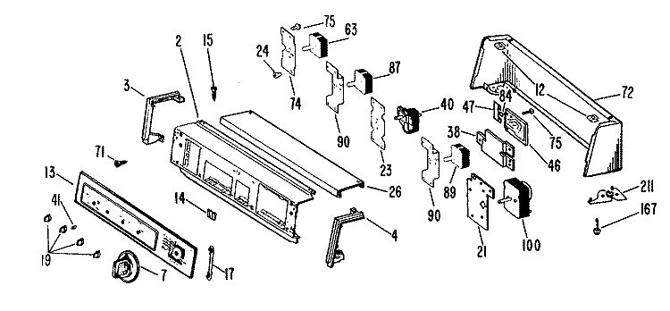 Section Diagram and Parts List for DRB2885MAL  General Electric Dryer