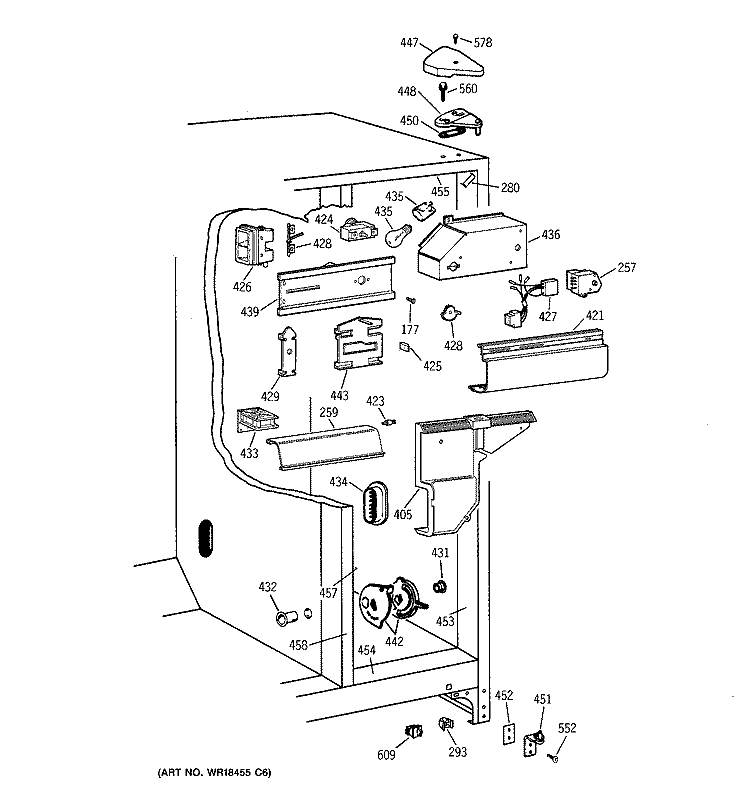 FRESH FOOD SECTION Diagram and Parts List for CST20KABAAD  Hotpoint Refrigerator