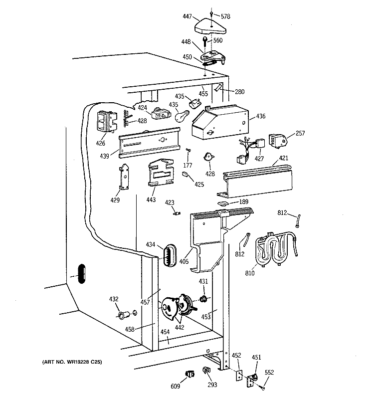 FRESH FOOD SECTION Diagram and Parts List for CSX22GRBBAA  Hotpoint Refrigerator