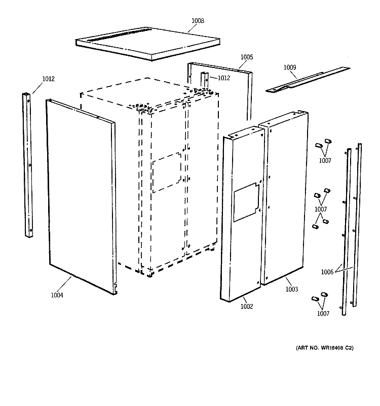 STAINLESS STEEL PARTS Diagram and Parts List for ZFSB27DAASS  General Electric Refrigerator