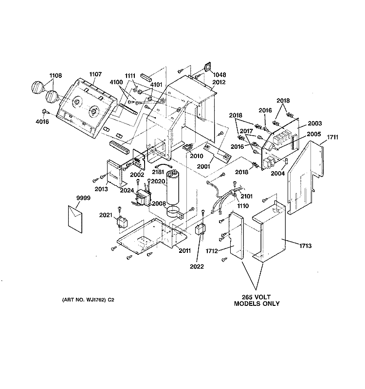 Section Diagram and Parts List for AZ32H15D5BM1  General Electric Air Conditioner