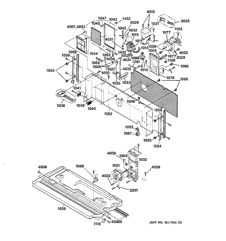 Section Diagram and Parts List for AZ32H15D5DM1  General Electric Air Conditioner