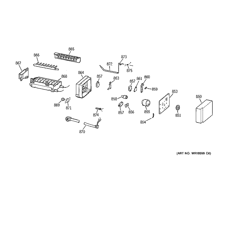 ICEMAKER WR30X0330 Diagram and Parts List for MSK22GRBCAD  General Electric Refrigerator