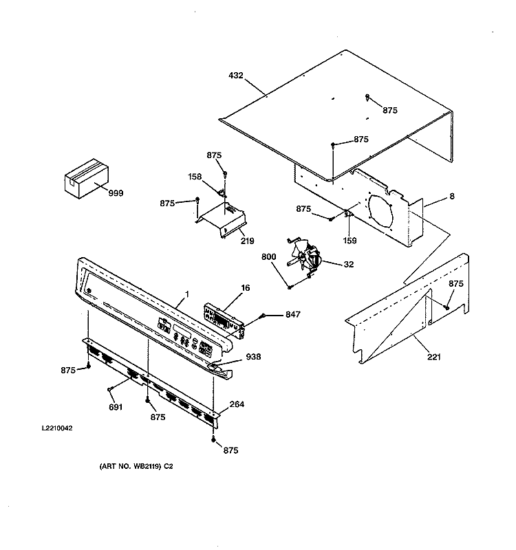 CONTROL PANEL Diagram and Parts List for JCKP15BA1BB  General Electric Wall Oven